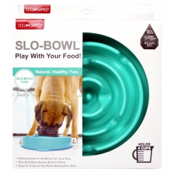 SLO-BOWL Mini - miska spowalniająca Drop Teal, S - dla małych psów